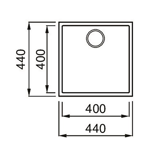 Elleci Quadra Granitek Undermount White